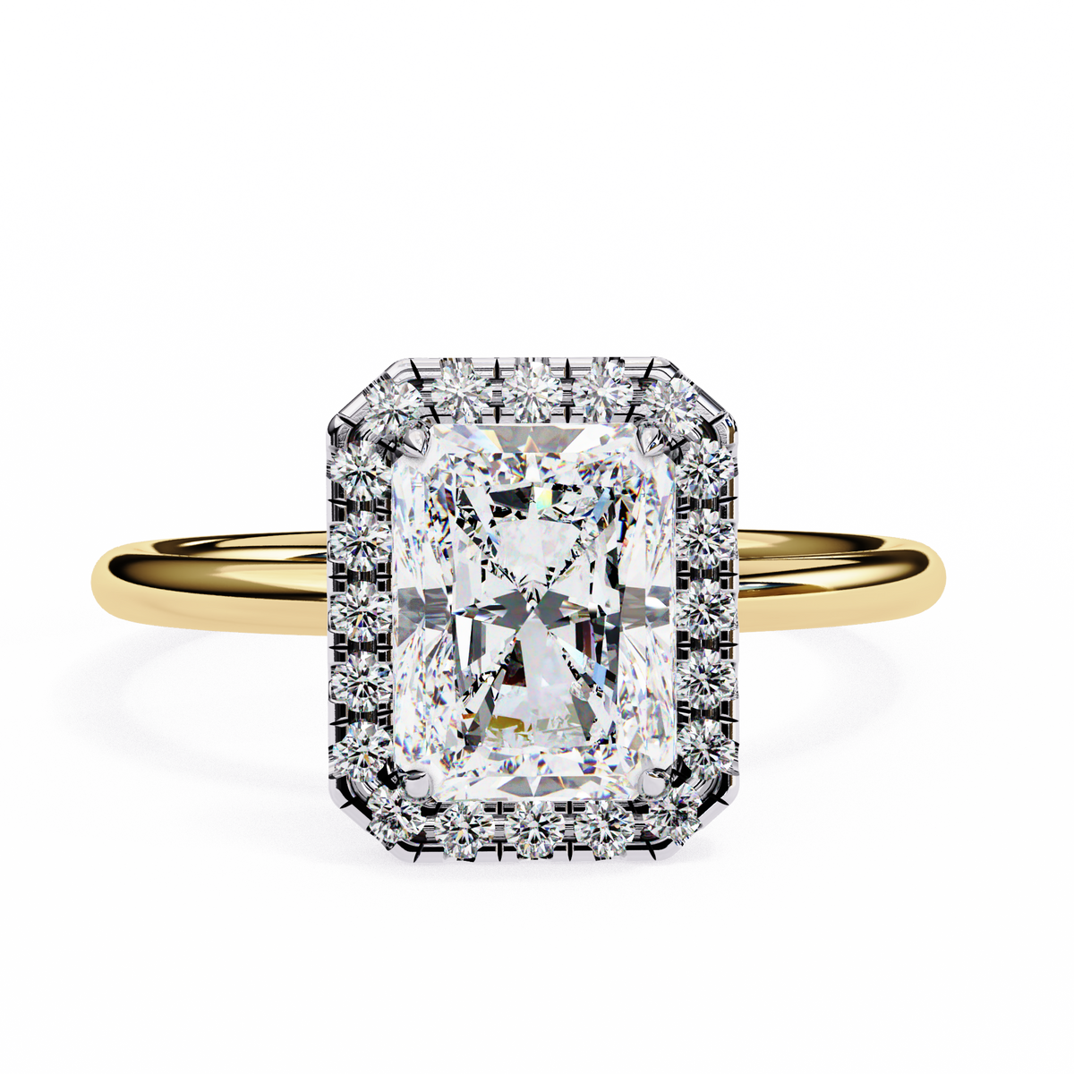Skylar Solitaire Halo Ring