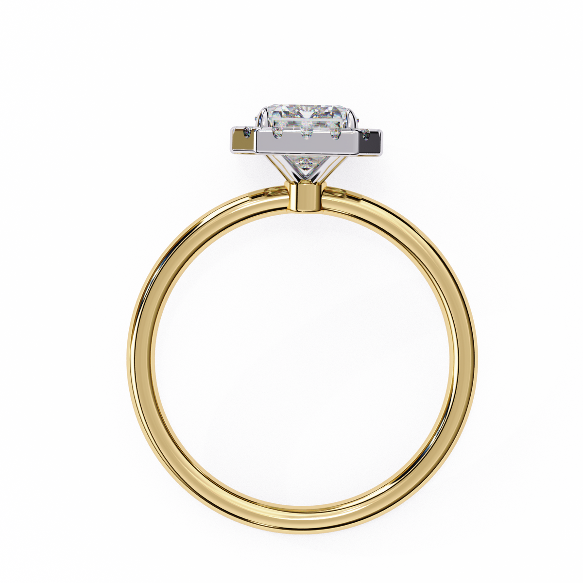 Skylar Solitaire Halo Ring