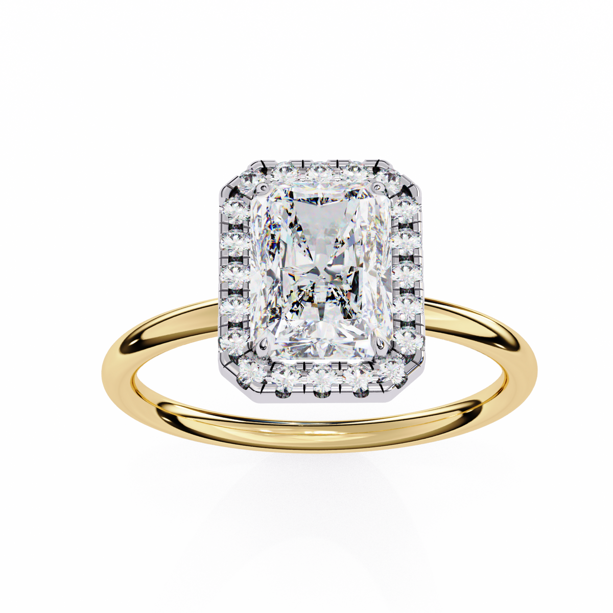 Skylar Solitaire Halo Ring