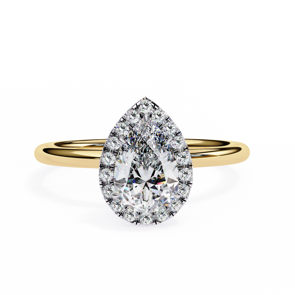 Lucy Solitaire Halo Ring