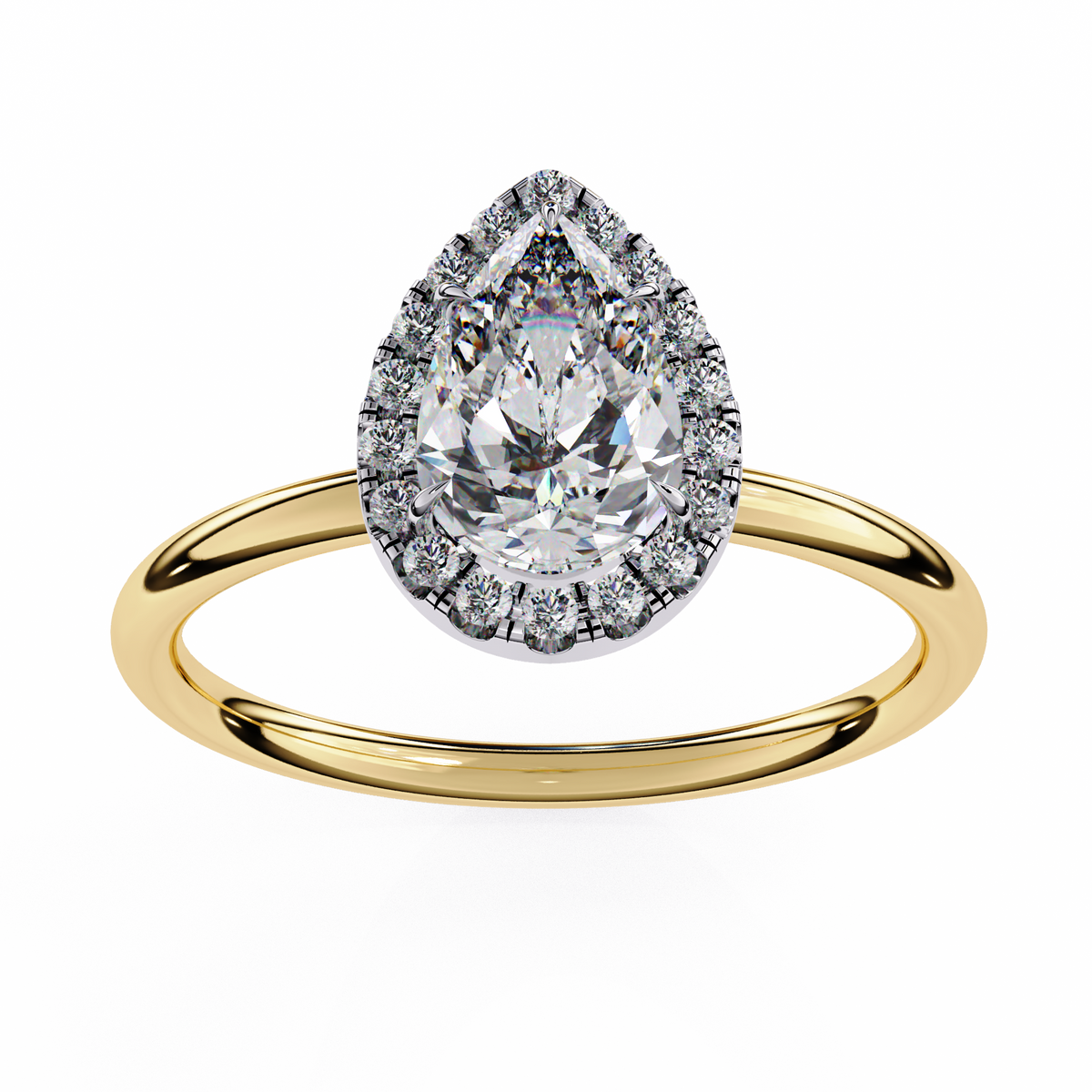 Lucy Solitaire Halo Ring
