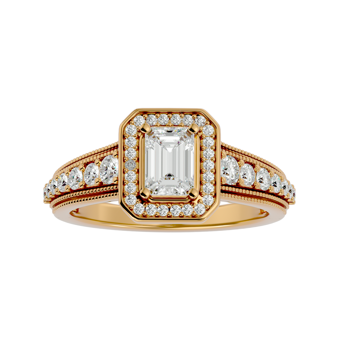 Henrietta Solitaire Halo Ring
