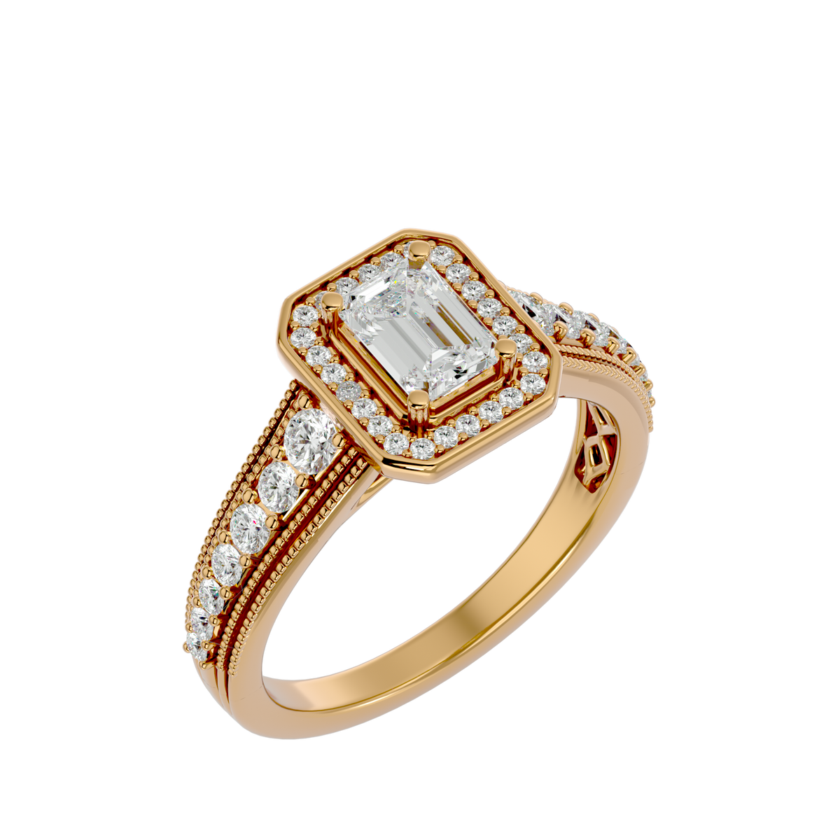 Henrietta Solitaire Halo Ring