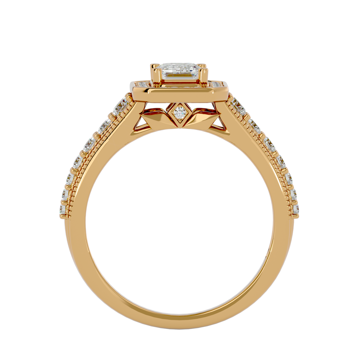 Henrietta Solitaire Halo Ring
