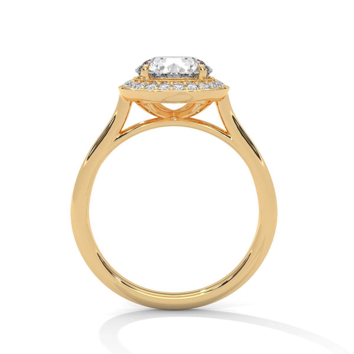 Luciana Solitaire Halo Ring