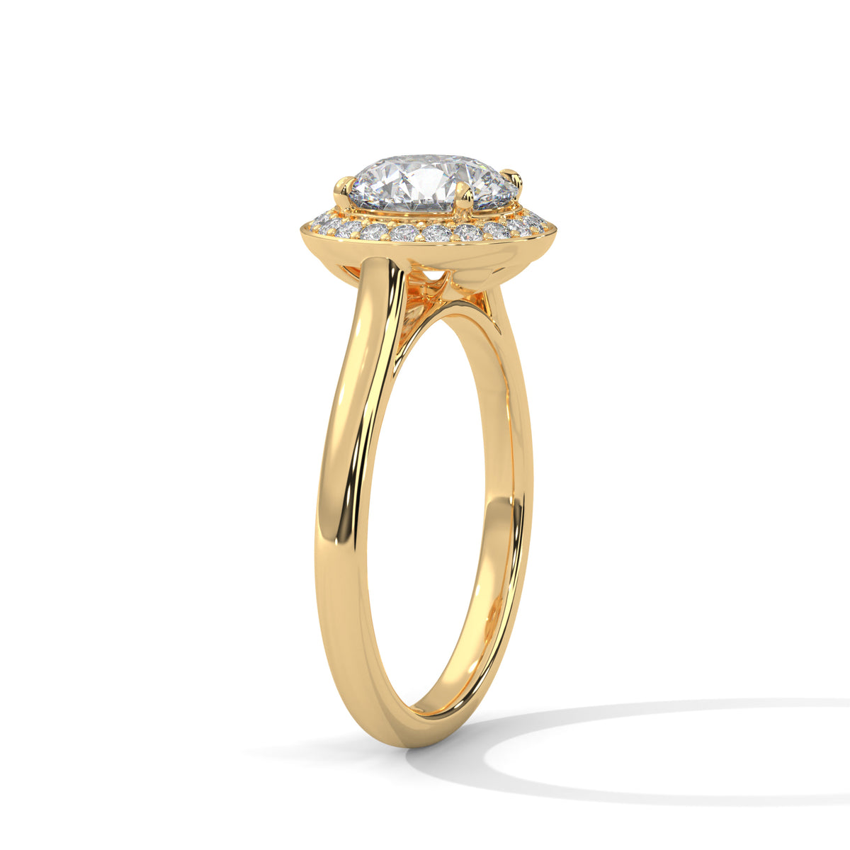 Luciana Solitaire Halo Ring
