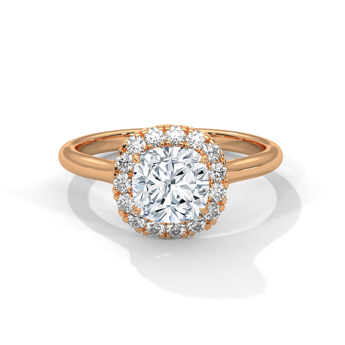 Lydia Solitaire Halo Ring