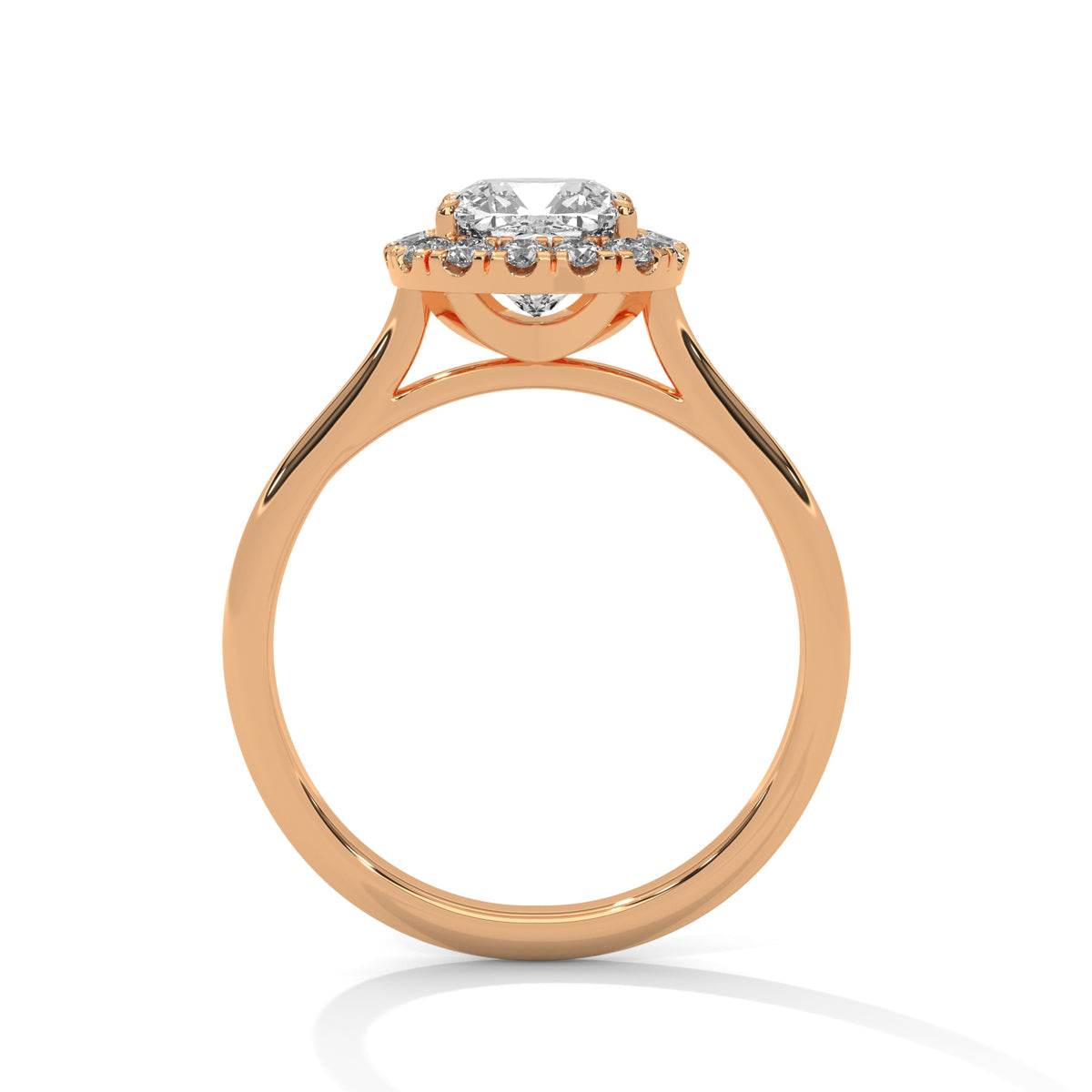 Lydia Solitaire Halo Ring