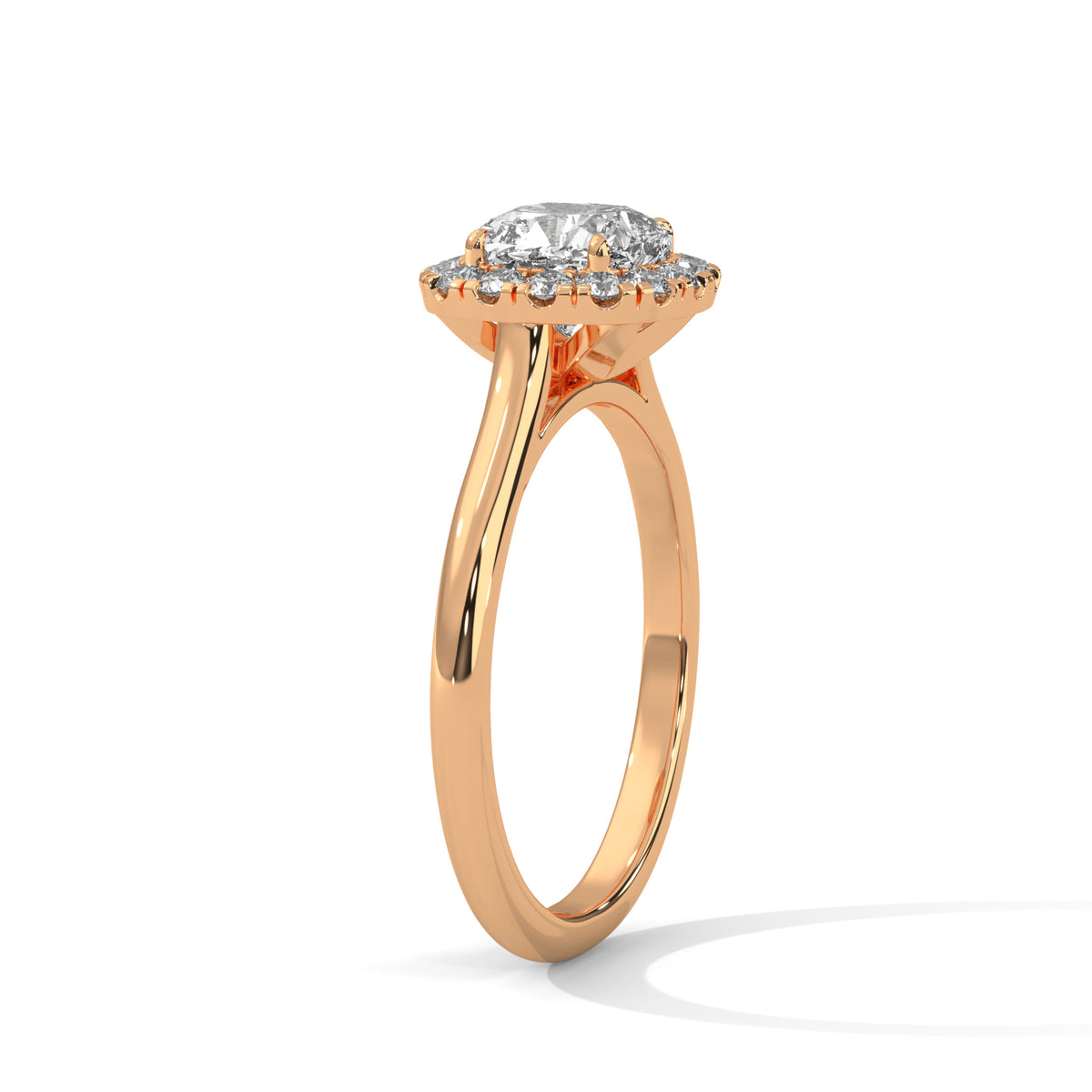 Lydia Solitaire Halo Ring