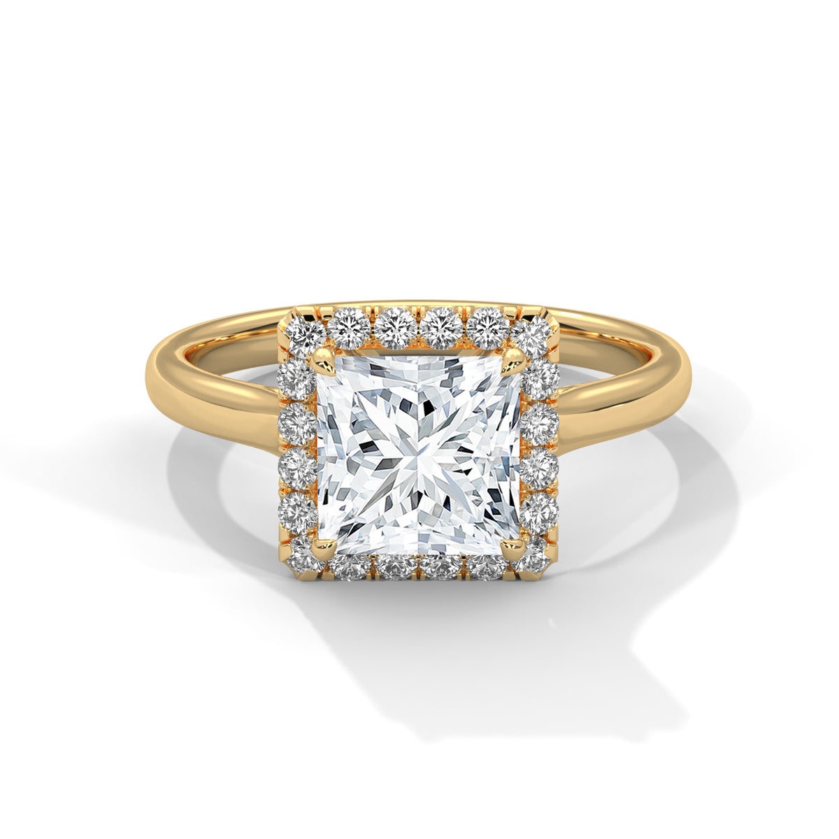 Mireille Solitaire Halo Ring