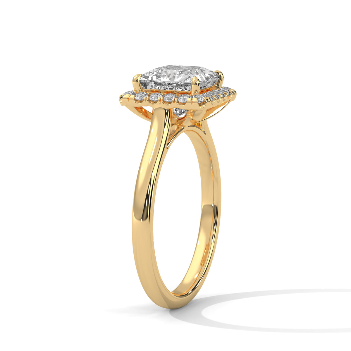 Mireille Solitaire Halo Ring