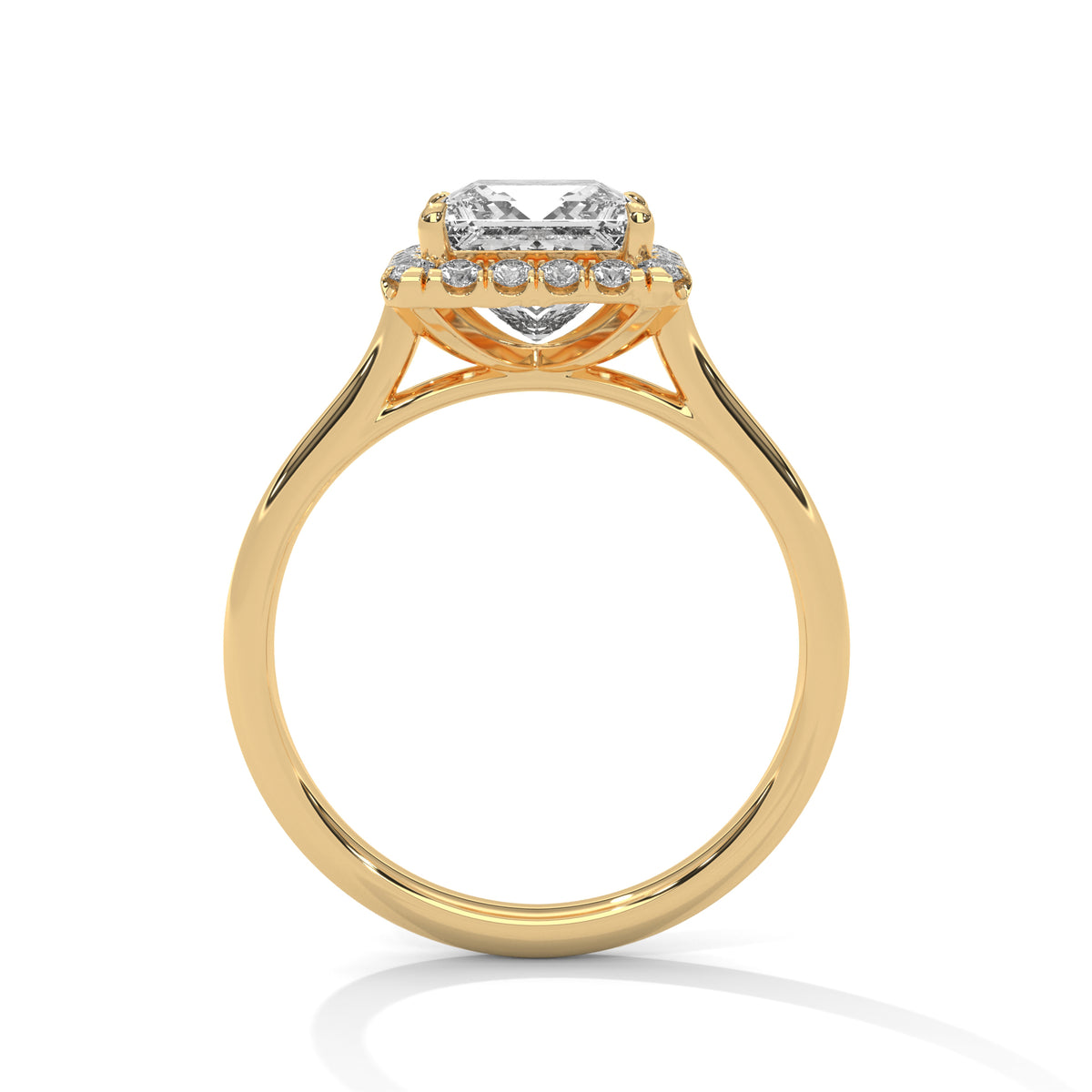Mireille Solitaire Halo Ring
