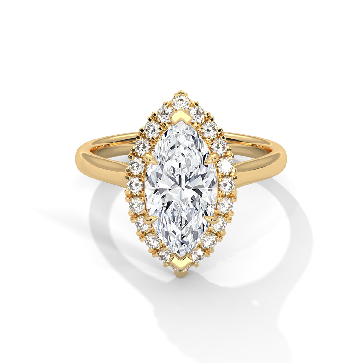Natalia Solitaire Halo Ring