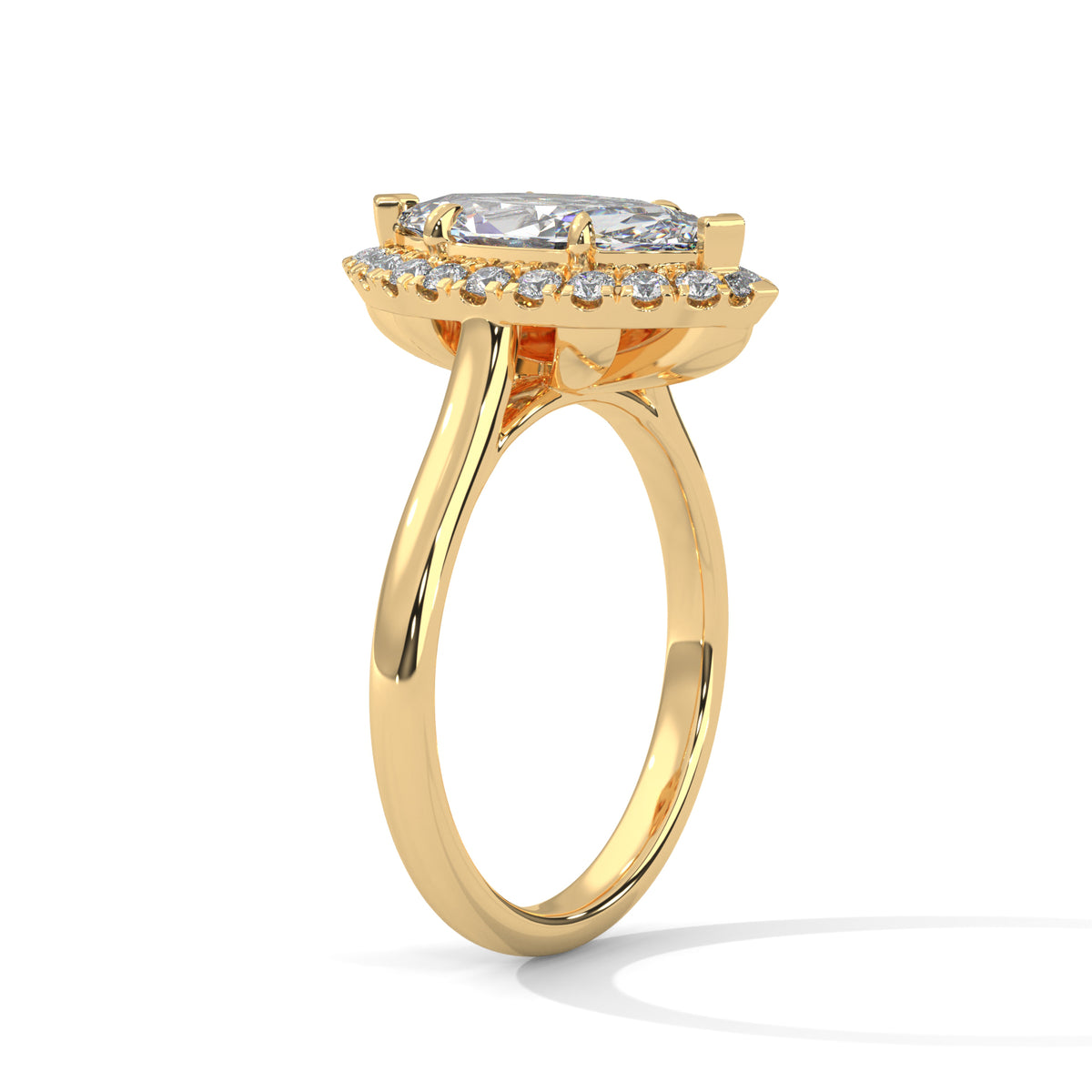 Natalia Solitaire Halo Ring