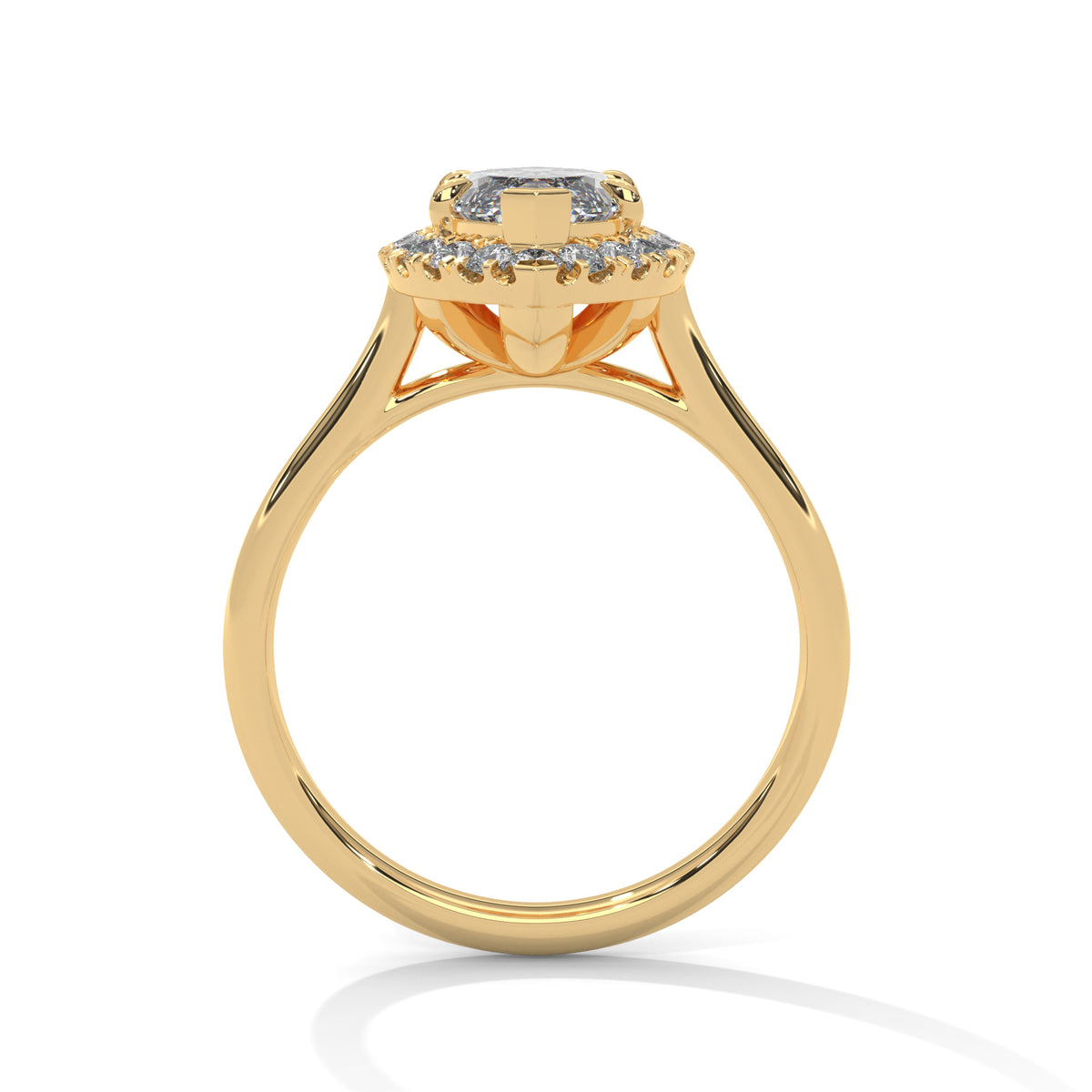 Natalia Solitaire Halo Ring