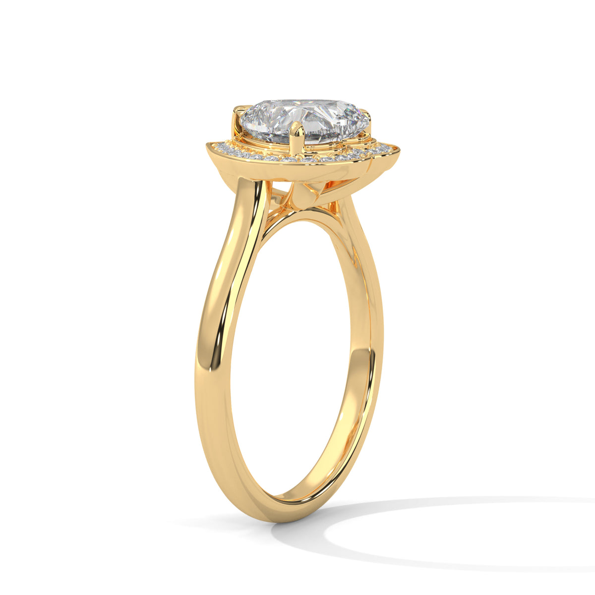 Odette Solitaire Halo Ring