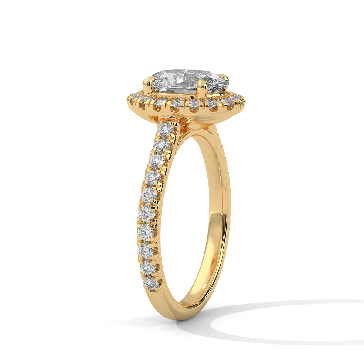 Valentina Solitaire Halo Ring
