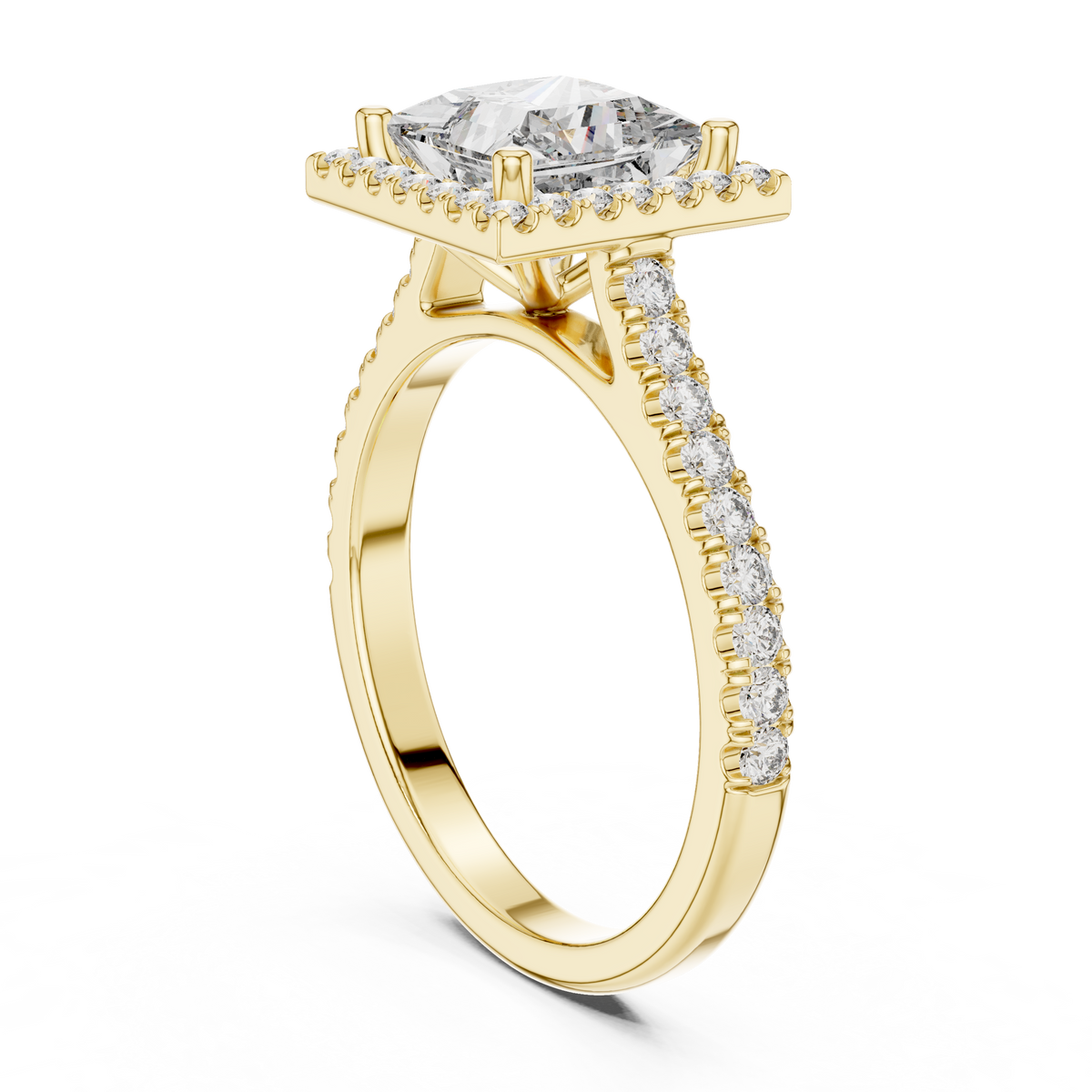 Mia Solitaire Halo Ring