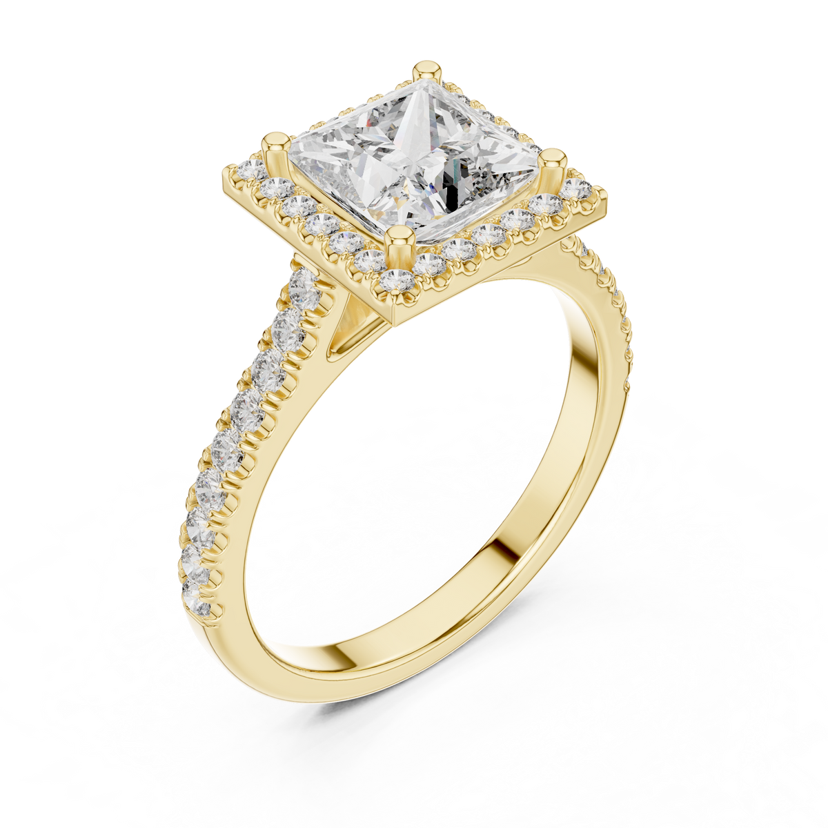 Mia Solitaire Halo Ring