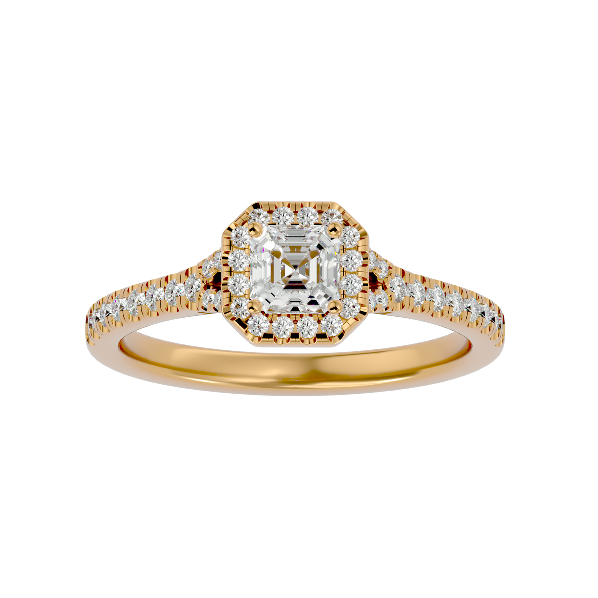 Grace Solitaire Halo Ring