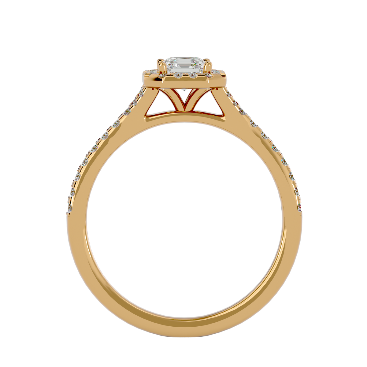 Grace Solitaire Halo Ring