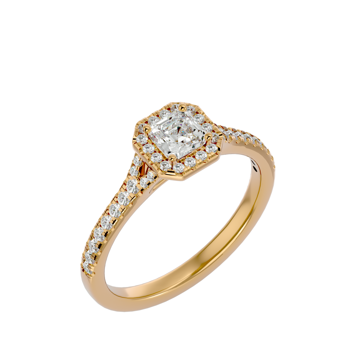 Grace Solitaire Halo Ring