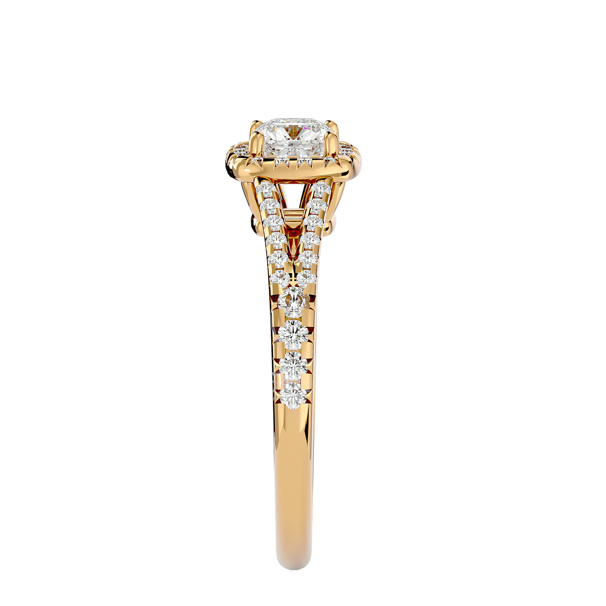 Micah Solitaire Halo Ring
