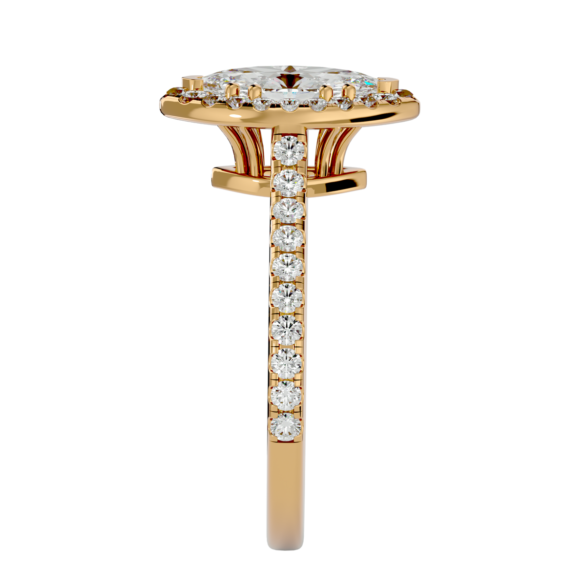 Novah Solitaire Halo Ring